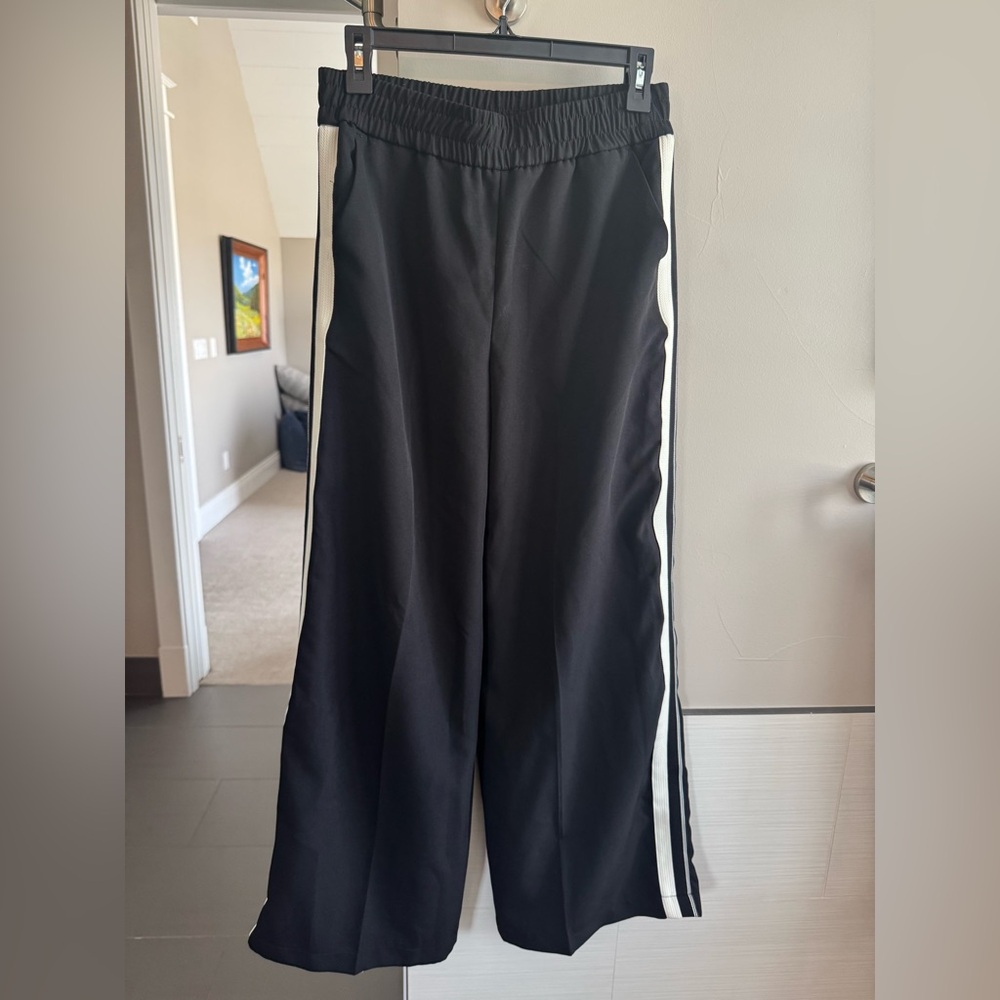 Zara black and white track pants